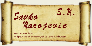 Savko Marojević vizit kartica